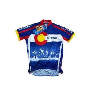 Canari Colorado Cycling Jersey Mens Large NWT Cobalt Blue Mountain Bike Shirt